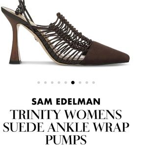 Sam, Edelman , brown ankle wrap pump 
BLACK FRIDAY DEALS CHECK OUT MY CLOSET